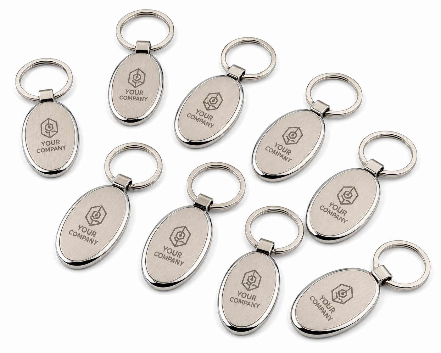 Oval Metal Keychains