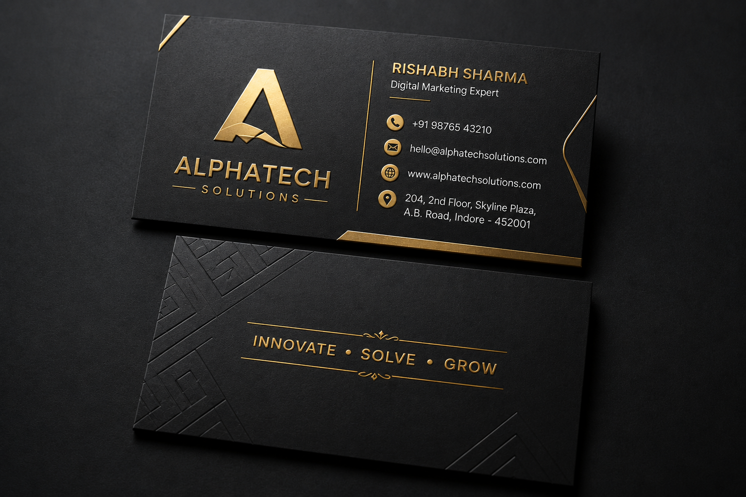 Raised Foil Visiting Cards