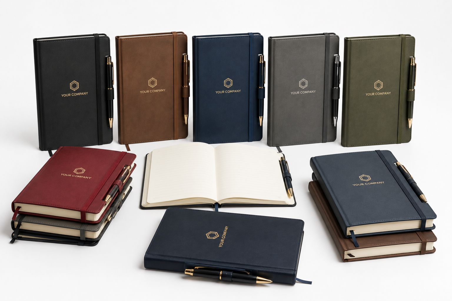 Diary With Pen Holder